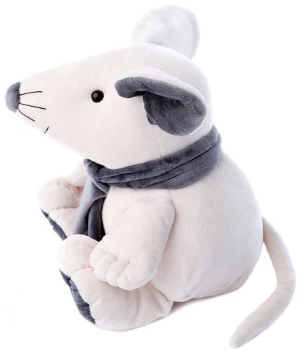 Картинка Мягкая игрушка Мышь 17 см (белая) Lapkin AT365275 4627093652754 фото 3