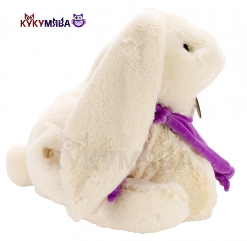 Картинка Игрушка мягкая Кролик 45 см (белый/фиолетовый) Lapkin AT365050 4627093650507 фото 4