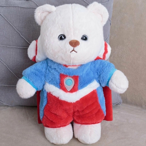 Картинка Мягкая игрушка Мишка в пижаме супергероя 40 см ТО-МА-ТО DL604018508W 4660185252807 фото 2