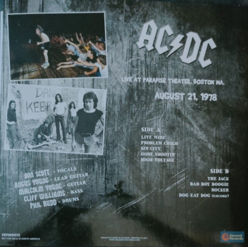 Картинка AC/DC Live at Paradise Theatre Boston 1978 Clear Vinyl (LP) Second Records 401781 9003829977400 фото 4