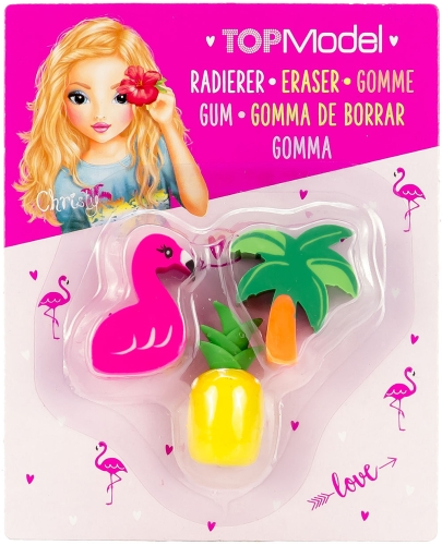 Набор фигурных ластиков Тропики в форме пальмы ананаса и фламинго TOPModel Топ Модель для девочек