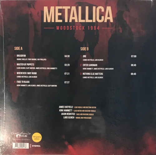 Картинка Metallica Woodstock 1994 Live Radio Broadcast (LP) Cult Legends Music 402031 8717662580178 фото 3