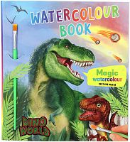 Картинка Альбом для раскрашивания Акварель Dino World Watercolour Book Динозавр раскрашивание водой кисточкой 0411880 4010070607364