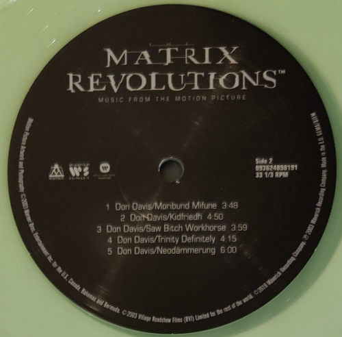 Картинка The Matrix Revolutions Music From The Motion Picture Soundtrack Coloured Vinyl (2LP) Warner Music 399075 093624898207 фото 4
