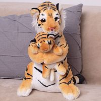 Картинка Мягкая игрушка Тигр с детенышем 35 см ТО-МА-ТО DW303007811BR 4650197708737