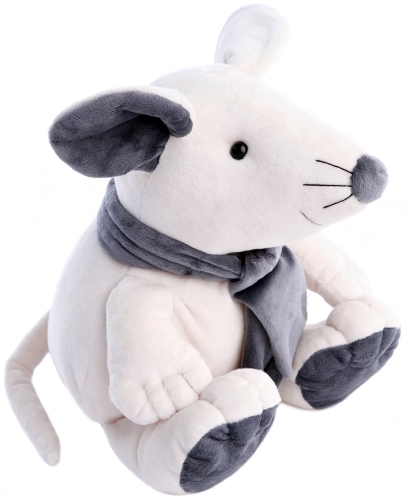 Картинка Мягкая игрушка Мышь 17 см (белая) Lapkin AT365275 4627093652754 фото 4