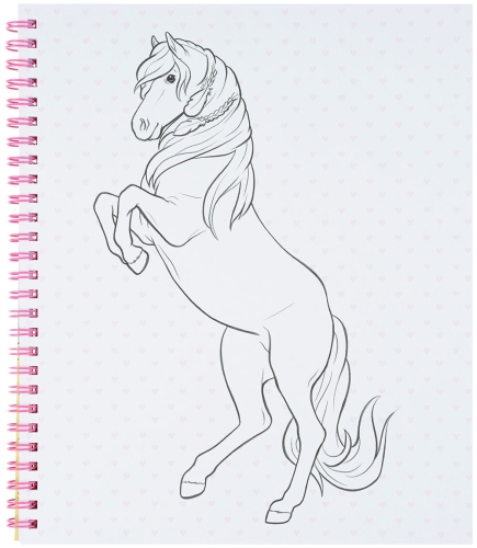 Картинка Альбом для творчества и рисования с наклейками Miss Melody Colouring Book с аппликацией в форме лошади Мисс Мелоди Раскраска для для девочек 0411579 4010070586836 фото 7
