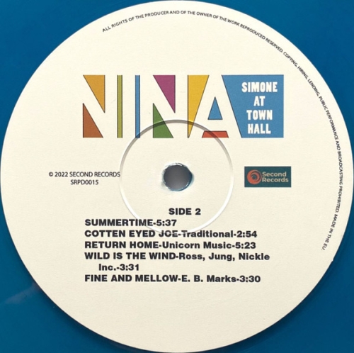 Картинка Nina Simone At Town Hall Blue Marble Vinyl (LP) Second records 401742 9003829978049 фото 4