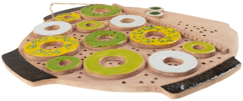 Картинка Панно декоративное Рыба Колечки зеленые керамическое авторской ручной работы КМ Ариадна КМА-ПД-55 2424680006400 фото 3