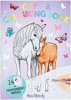 Картинка Альбом для рисования с копиркой для девочек Miss Melody Copy & Colouring Book Раскраска копирка для творчества Мисс мелоди 0411665 4010070596095