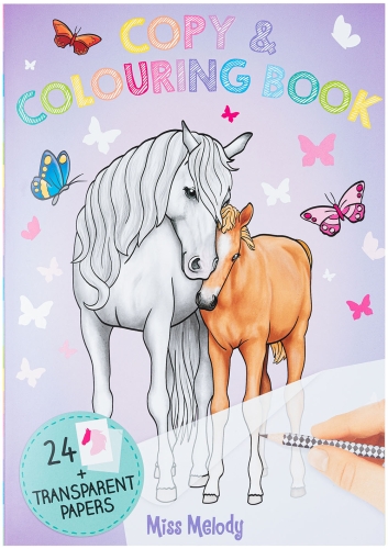 Картинка Альбом для рисования с копиркой для девочек Miss Melody Copy & Colouring Book Раскраска копирка для творчества Мисс мелоди 0411665 4010070596095
