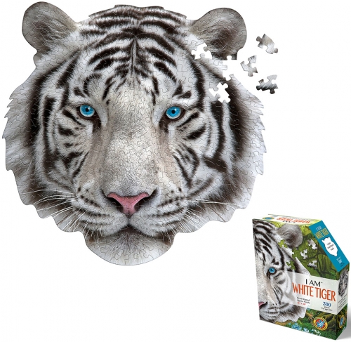 Картинка Контурный пазл Белый тигр 300 деталей I AM WHITE TIGER Madd Capp 6004 040232317996