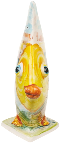 Картинка Фигурка большая на подставке Рыба Маяк керамическая декоративная авторской ручной работы КМ Ариадна КМА-ФД-16 2424680005823 фото 2