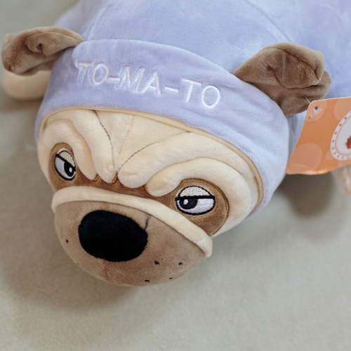 Картинка Мягкая игрушка Собака Мопс 45 см в сиреневой толстовке ТО-МА-ТО DL404513422LB 4610136046726 фото 4