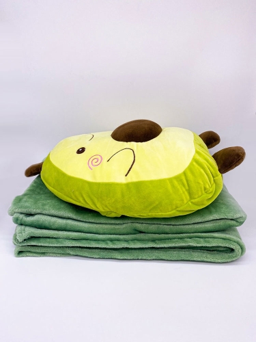 Картинка Мягкая игрушка-подушка Авокадо с пледом 33 см Mimis Mi079 4627193085407 фото 8
