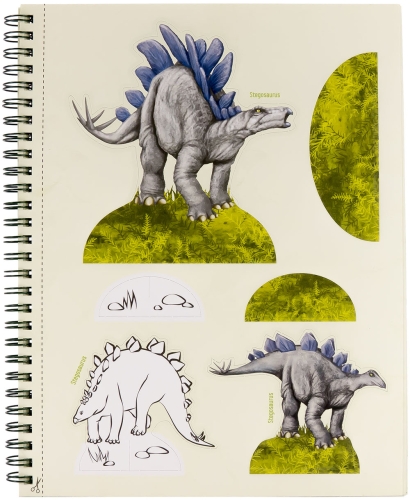 Картинка Альбом для игр и раскрашивания Динозавры с картонными фигурками Dino World Activity Book 046640/006640 4010070349127 фото 7