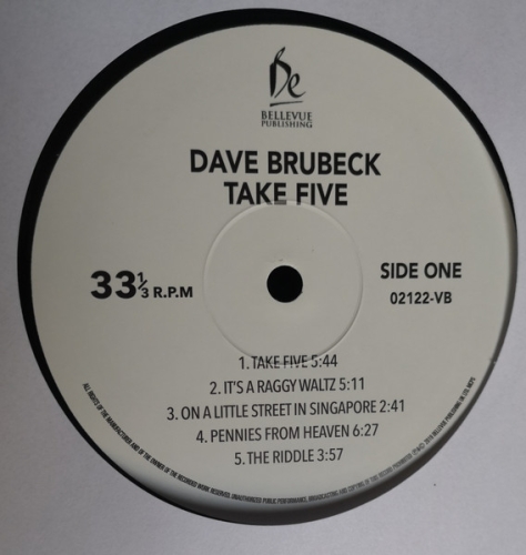 Картинка Dave Brubeck Take Five (LP) Bellevue 401393 5711053021229 фото 4