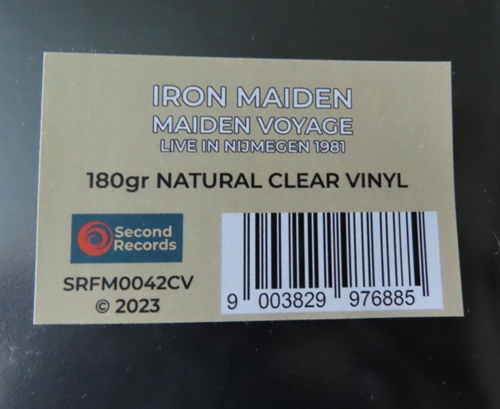 Картинка Iron Maiden Maiden Voyage Live In Nijmegen 1981 Natural Clear Vinyl (LP) Second Records Music 402139 9003829976885 фото 6