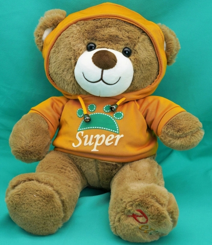 Картинка Мягкая игрушка Медведь 30 см в оранжевой толстовке ТО-МА-ТО DL203006908Y 4610136044296 фото 5