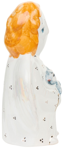 Картинка Фигурка Ангел с зайцем керамическая декоративная авторской ручной работы КМ Ариадна КМА-ФД-05 2424680005465 фото 2