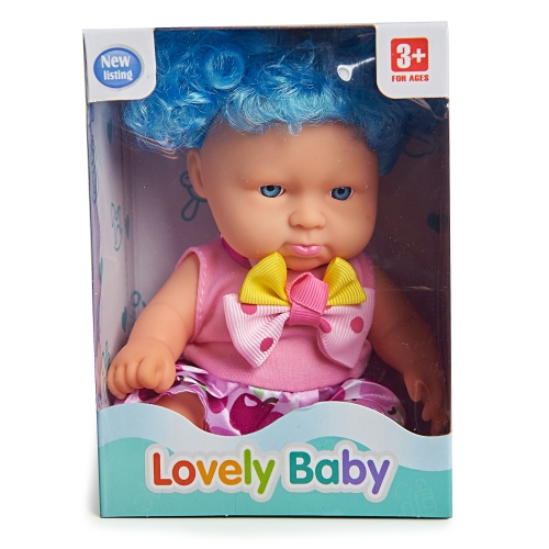 Картинка Кукла в розовом платье с голубыми локонами 18.5 см Lovely Baby XM632/4 6920140882363 фото 2