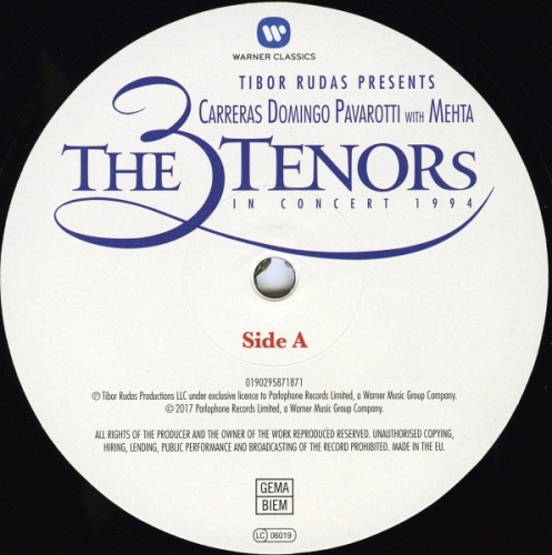 Картинка The 3 Tenors in Сoncert 1994 Carreras Domingo Pavarotti with Mehta (2LP) Warner Classics 393618 190295871871 фото 4