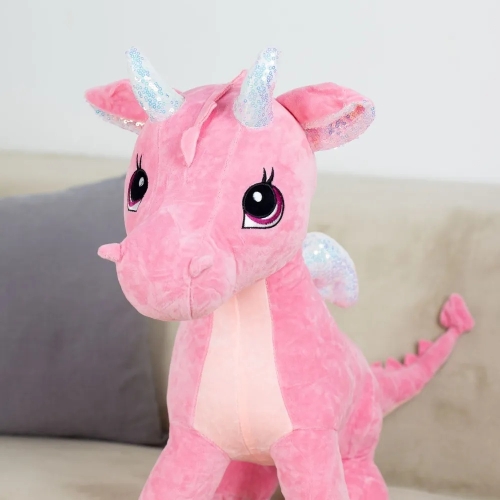 Картинка Мягкая игрушка Дракон 45 см (розовый) ТО-МА-ТО JX604518803P 4660185257444 фото 3