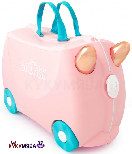 Картинка Детский чемодан Фламинго Флосси на колесиках Trunki 0353-GB01 5055192203536 фото 2