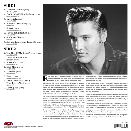 Картинка Elvis Presley Elvis Love Songs Pink Vinyl (LP) NotNowMusic 402147 5060348583639 фото 4