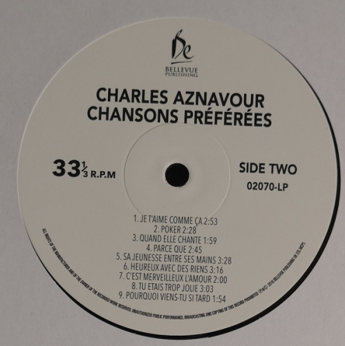 Картинка Charles Aznavour Chansons Preferees (LP) Bellevue 401568 5711053020703 фото 5