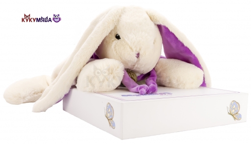 Картинка Игрушка мягкая Кролик 45 см (белый/фиолетовый) Lapkin AT365050 4627093650507 фото 6