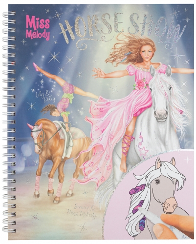 Картинка Альбом для творчества с набором фломастеров Miss Melody Horse Show Мисс Мелоди для девочек 046049 4010070566746 фото 2