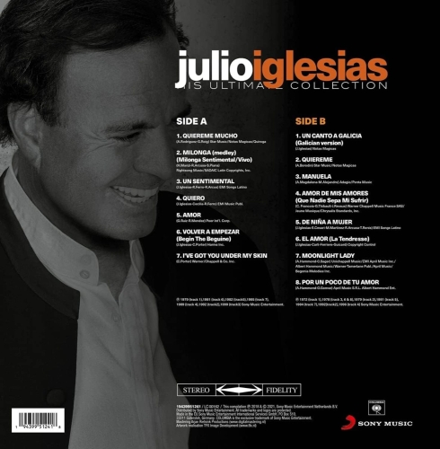 Картинка Julio Iglesias His Ultimate Collection Black Vinyl (LP) Sony Music 396642 190758737416 фото 3