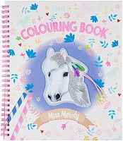 Картинка Альбом для творчества и рисования с наклейками Miss Melody Colouring Book с аппликацией в форме лошади Мисс Мелоди Раскраска для для девочек 0411579 4010070586836