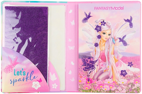 Картинка Альбом для творчества с наклейками и аппликацией из фольги Fantasy Model Glitter-Fun Топ Модель 0411423 4010070570569 фото 2