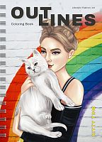 Картинка Раскраска скетчбук OUTLINES Kitty Time Мода и котята 239KT 2424680006912