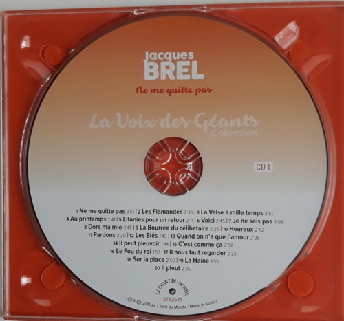 Картинка Jacques Brel Ne Me Quitte Pas - Le Plat Pays (2CD) Le Chant Du Monde Music 400138 3149024267123 фото 3