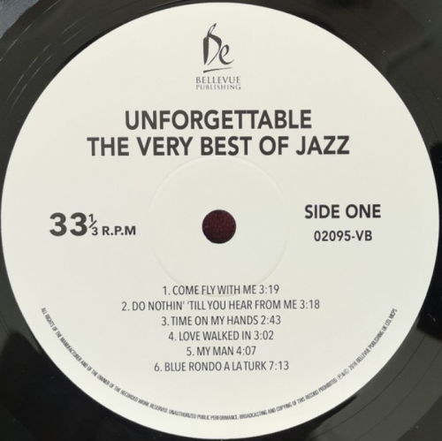 Картинка Unforgettable The Very Best Of Jazz Various Artists (LP) Bellevue Music 399898 5711053020956 фото 2